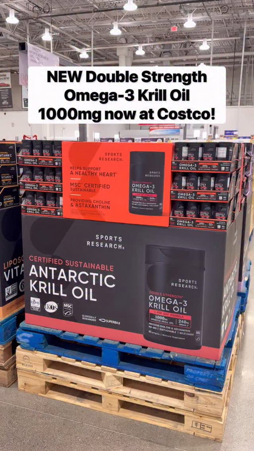 🦐 Double Strength Omega-3 Krill Oil 1000mg is now at Costco!
#SportsResearchPartner
❤️ When it comes to supplements, I want to know they’re legit — and this Krill Oil has the certifications I trust, plus you can literally trace its journey from the Antarctic Ocean all the way to Costco using the QR code on the bottle! 🌊
And now that I’m in my 30s, heart health is a priority for me, so choosing a brand that takes sourcing and sustainability seriously just makes sense! 🙌🏻
 
Also… if you’ve ever dealt with those awful fishy burps from other omegas, SAME! 😅 This one has no fishy aftertaste, and the softgel is tiny, which makes it so easy to take!
 
Grab it at Costco and make your daily routine way easier and way less fishy! 🛒
 
@sportsresearch #SportsResearch