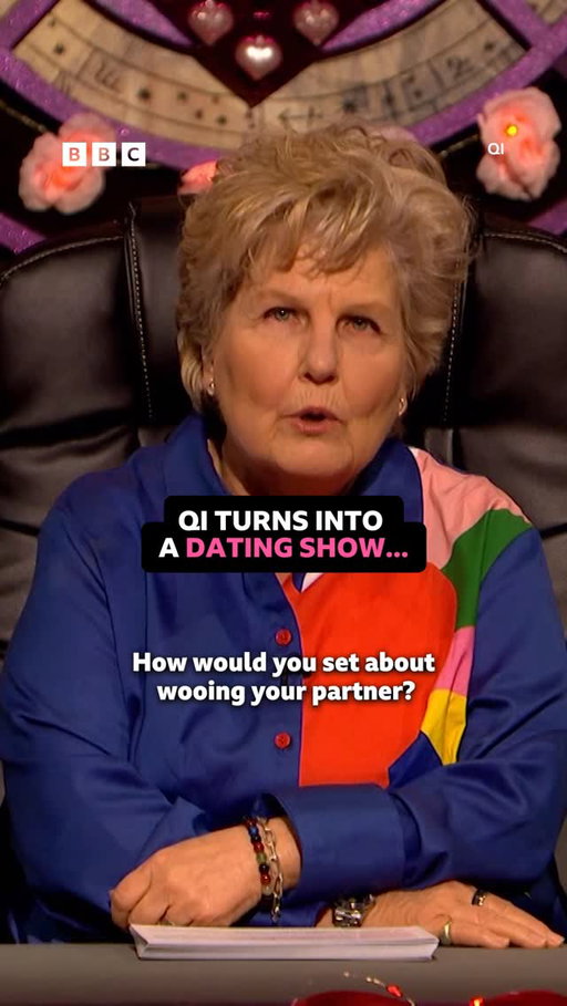 Will the wooing work?⁣
⁣
Sandi Toksvig, Alan Davies, Maisie Adam, Larry Dean, and Rosie Jones, swap funny facts on every subject under the sun. It doesn’t matter if they’re right, as long as they’re quite interesting.⁣
⁣
 #QI #Comedy #Quiz #Facts #Flirting #Couples