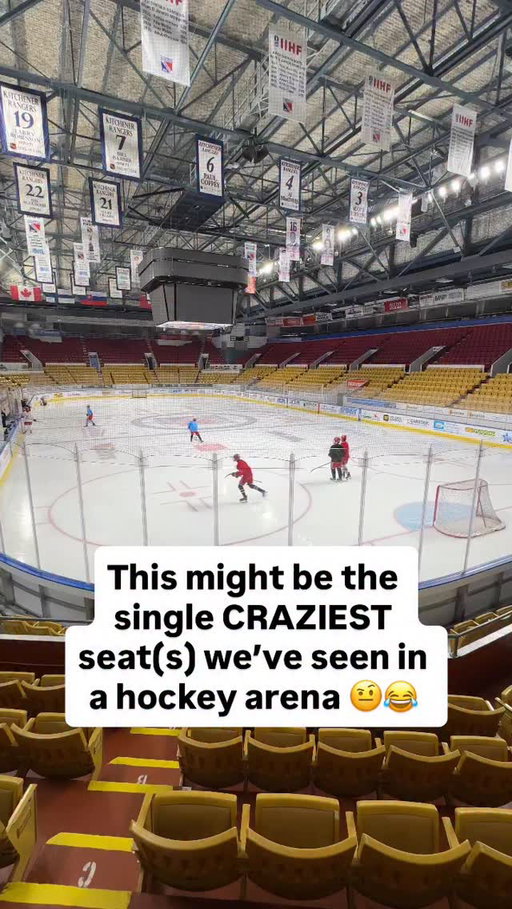 Name a weirder seat that you’ve seen in a hockey arena 😂👇

📍The Aud, Kitchener, ON.
