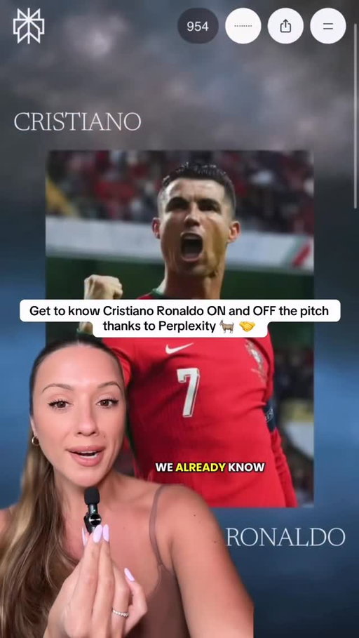 Comment GOAT to receive a link from me to experience it for yourself!! We all know Cristiano Ronaldo is the greatest of all time, but now @perplexity has given us CR7 fans the best way to get to know the GOAT on and off the pitch like never before! SIUUU! 🐐🤝 #PoweredbyPerplexity #cristianoronaldo #ronaldo #cr7 #ronaldo7