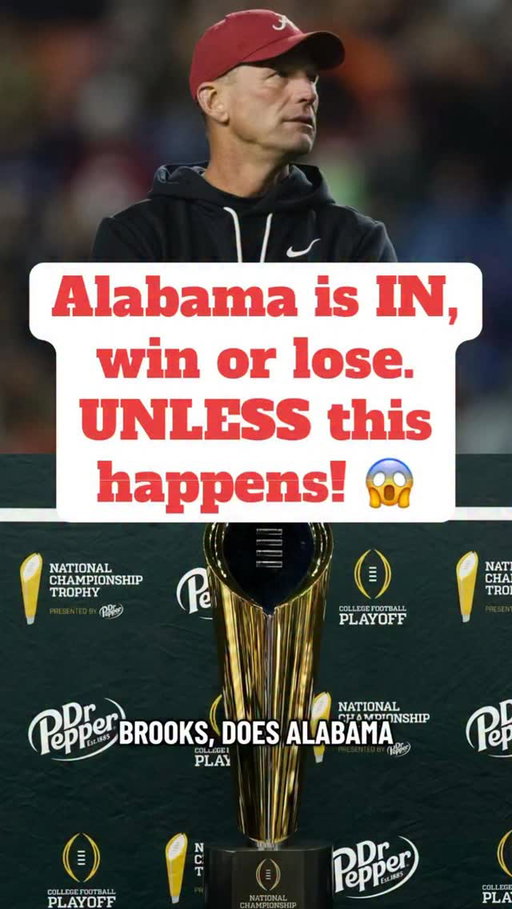 Alabama should make the College Football Playoff if they win or lose the SEC Championship. But @brooksaustinba says there’s a nightmare scenario where they’re OUT. 

#alabamafootball #collegefootball #rolltide #collegefootballplayoff #cfp