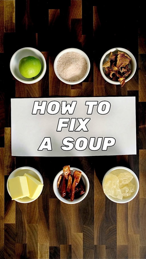 Soup season in full effect...

FYI: This is also the order I like to season in... Salt, sour, sweet, fat, umami, herbs, salt again. 

Hope this helps!

#foodscience #soup
