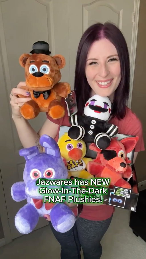 🍕Happy @fnafmovie 2 release day! 🎉 Anyone planning on seeing it tonight or this weekend, or have already seen it?! I saw it on Wednesday, and I absolutely LOVED it! It’s definitely a film made for the fans! ❤️ I can’t wait to see it again tonight! 🥹

I thought I’d share these awesome FNAF plushies from @jazwares! These guys are so well made too, and best of all, their eyes GLOW IN THE DARK! 😱 They just revealed a quick look at what wave 2 looks like at the red carpet premiere for the film on Tuesday! Can’t wait for the Toy animatronics, and of course, Balloon Boy! 🤭 
.
.
.
.
.
.
.
.
#fivenightsatfreddys #fivenightsatfreddys2 #fnaf #jazwares #universalpictures #universalpicturescanada #blumhouse #fnaf2movie #freddyfazbear #fnafmovie #chica #bonnie #foxy #mangle #marionette #thepuppet #themarionette #toychica #toybonnie #toyfreddy #springtrap #williamafton #streamer #youtuber #gamergirl #gamer #horror