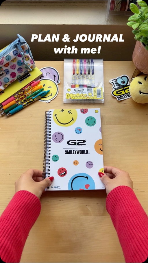 How do you write happier? #ad For me, writing happier means adding color to my weekly journal and planner resets! 🎨✨ I color-code, doodle, jot gratitude, and foster a positive mindset with affirmations and uplifting notes. The smooth & vibrant Pilot G2 Ink pens make every page more joyful and creative 💛 @pilotpenusa @smileyworld 

#PowerToThePen #PilotPenUSA #WriteHappier #SpreadKindness #SmileyWorld