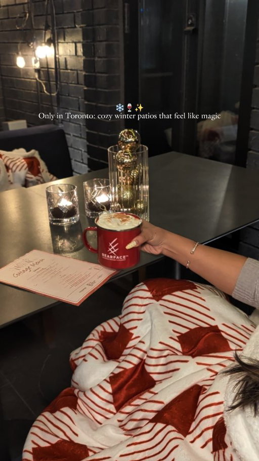 Escape to The Anndore Cottage presented by Bearface Whisky - a cozy winter patio hideaway made for fireside lounging, festive bites, and holiday sipping ❄️✨

Settle in by the warm glow of the fire, savour seasonal treats inspired by our winter menu, and enjoy signature Bearface Whisky cocktails or festive mocktails crafted just for the holidays!! ☃️🎅🏻

📍 The Anndore House, 15 Charles St E., Toronto

A perfect spot to soak up the holiday spirit in style 🥰

[ Winter Patio Toronto, Holiday Cocktails Toronto, Festive Drinks, Toronto Christmas Experiences, Cozy Winter Activities Toronto, Toronto Christmas Pop Up Experiences ]

#TorontoWinter #HolidayVibes #ChristmasPopUp