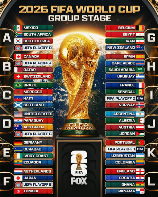 THE 2026 FIFA WORLD CUP GROUPS ARE SET 😍🌎🏆

Which group are you most excited to watch?