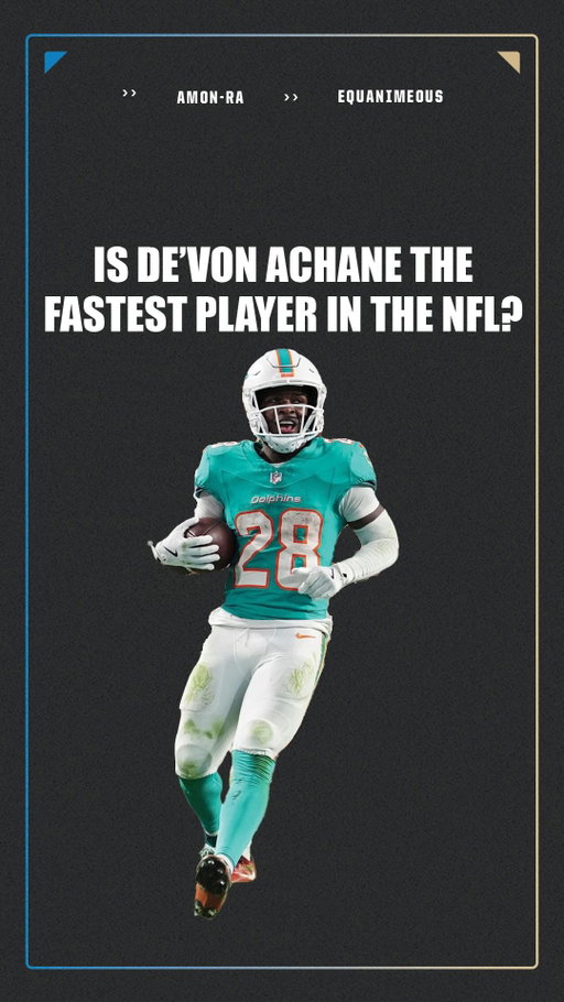 Is De’Von Achane the fastest player in the NFL? When it comes to the 100m dash, the Dolphins RB believes he’s beating everybody ✍️