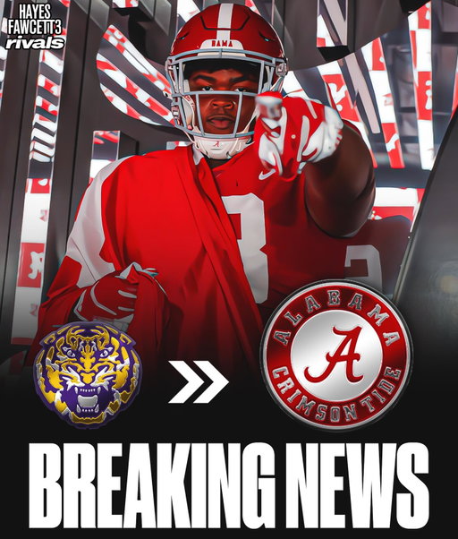 BREAKING: Four-Star OT Bryson Cooley has Flipped his Commitment from LSU to Alabama, he tells me for @rivals.ig  The 6’6 330 OT had been Committed to the Tigers since July  He’s a Top 150 Recruit in the 2026 Rivals300