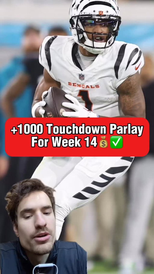 +1000 Anytime Touchdown Parlay for NFL Week 14 👀💰