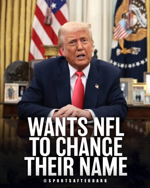 POTUS Donald Trump is calling for the NFL to change their name, because it’s not real football, like “soccer”. 

“This is football, we call it soccer here in the USA because there’s another thing here called football... But is it really football? It doesn’t make sense that we call it football. We have to find another name for the NFL.” 

Does the NFL need to change their name because it’s not “football.” 

🤔❓🚮 

📸 X/MadridUniversal
