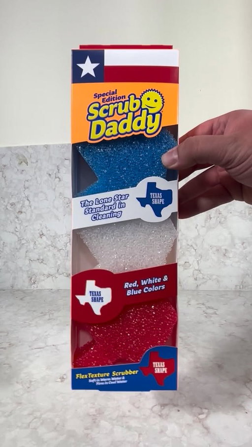 Can I get a yeehaw? 
 
Find these special edition Texas shaped Scrub Daddies @samsclub in Texas! 

#scrubdaddy