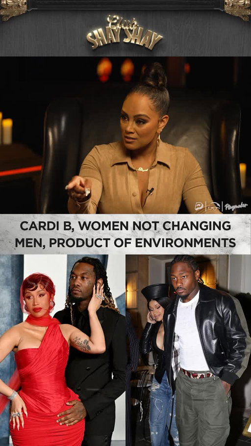 “A woman will become a product of a man’s environment. Offset and Cardi B are a perfect example. Cardi B came into it, she had no kids. ... Offset had how many? By how many? So who became a product of whose environment? Cardi now has two by two. My theory proven right again. ... We will never change y’all.” - Dr. Cheyenne Bryant