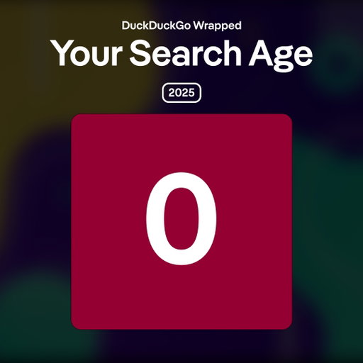 We wanted to get in on the fun...

We leveraged the full set of personal data we don’t collect to approximate your age for this year’s DuckDuckGo Wrapped. And wow, do you make it look good!