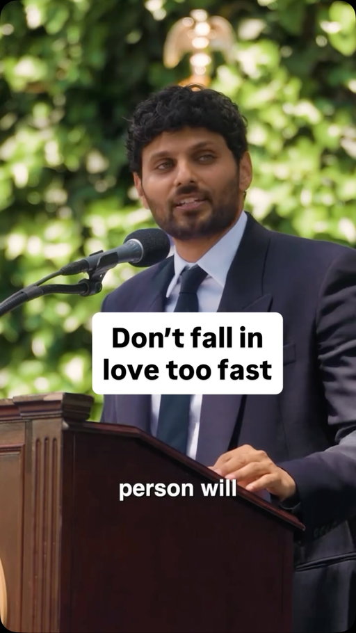 Leave a “YES” below if you understand this👇 Just a reminder not to fall in love too fast, give it some time so you get a chance to learn who it is you’re really falling for ❤️ Clipped from my 2025 Class Day Commencement at @princeton