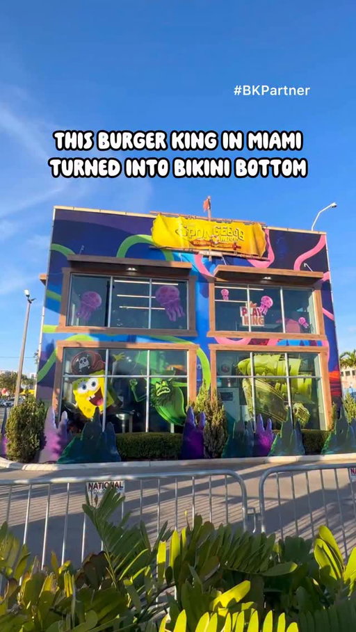 #BKPartner This Burger King  in Miami turned into Bikini Bottom 🫧🧽🍔

@burgerking turned into a full SpongeBob experience for the new Search for SquarePants movie, and it’s free to walk through. Get your pic taken, hunt for treasure, make a Krabby Patty, and more!

The SpongeBob Movie: Search for SquarePants, in theatres December 19. Tickets on sale now. 

Event Details:
📆 Happening this Saturday 12/6 12pm-8pm & Sunday 12/7 10am-8pm

📍 701 NW 37th Ave, Miami, FL 33125 (https://www.google.com/maps/search/701+NW+37th+Ave,+Miami,+FL+33125?entry=gmail&source=g)

🚗 All parking and ride share drop off/pick-up to be at The Magic City Casino parking lot. Casino Address: 450 NW 37th Ave (https://www.google.com/maps/search/450+NW+37th+Ave?entry=gmail&source=g)
#Iviethefoodie #Burgerkingxspongebob #BKpartner