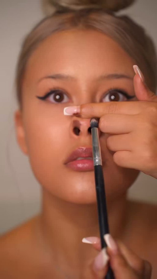 Nose cat fishing #makeup #nosecontour