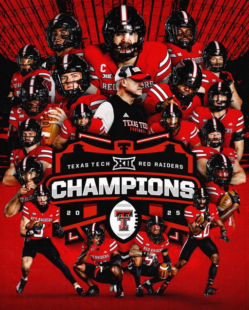YOUR TEXAS TECH RED RAIDERS ARE BIG 12 CHAMPIONS! 🏆