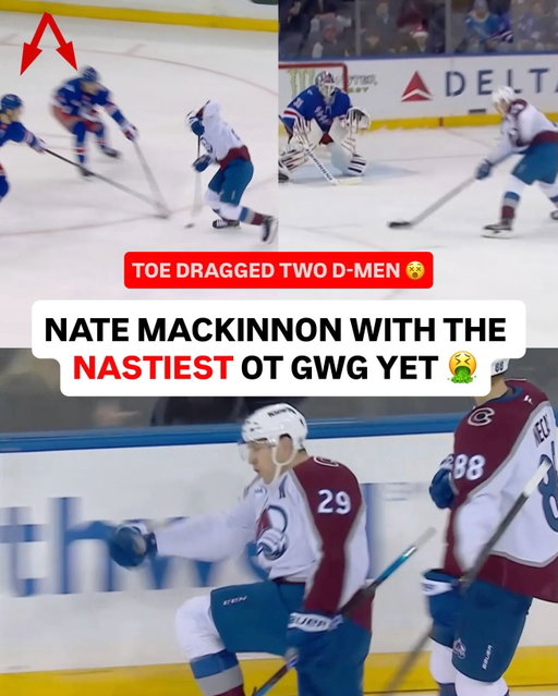 ABSOLUTELY DISGUSTING OT WINNER BY NATHAN MACKINNON 🤮

TOE DRAG TO THE BACKHAND TOP SHELF GWG 🔥🚨