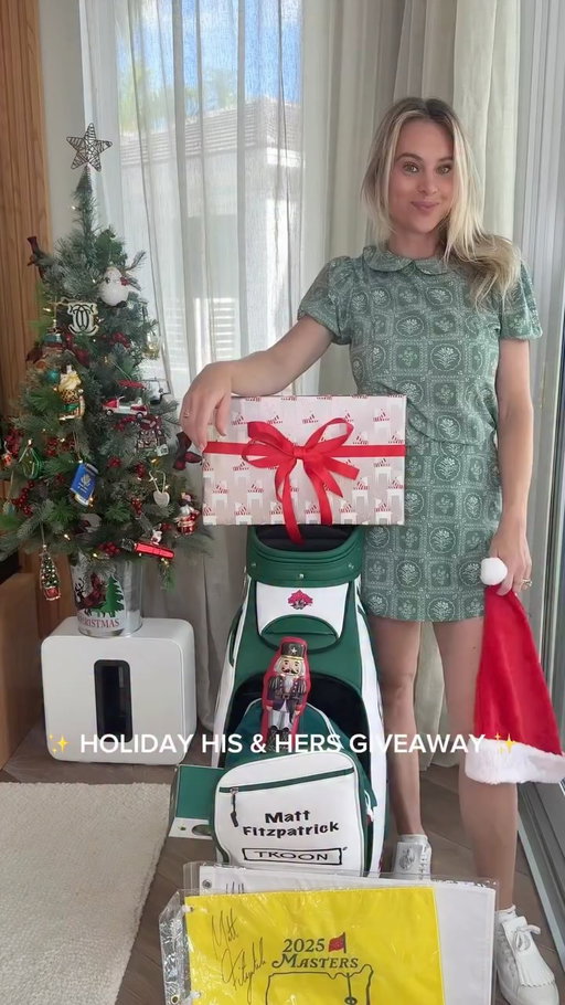 ⛳️🎄✨ HOLIDAY HIS & HERS GIVEAWAY ✨🎄⛳️ 
with my favorite golf guy @mattfitz94 🎅

Santa’s coming to town early for one lucky golf lover! Matt and I are so excited to spread some holiday cheer with the ultimate his & hers prize package worth over $4,000!

One winner takes it ALL 🎁
HOW TO ENTER (super easy!): 
➀ Follow me + @mattfitz94  ➁ Like this post ➂ Comment on ANY of my posts now through December 19th → Every comment = 1 entry → Each friend you tag = +1 extra entry → Share to your story = +3 entries (tag us so we see it!)

Enter as many times as you want — the more the merrier! ❤️

Winner announced December 19th 🎄

ONE WINNER RECEIVES EVERYTHING: ✨ $500 PGA TOUR Superstore gift card ✨ Two $250 Sephora gift cards (one for you, one to gift or keep 😉) ✨ $100 Skechers gift card ✨ PGA TOUR 2K25 game code (PS5 or Xbox) ✨ TheStack Swing Speed Trainer + TheStack Radar ✨ Bettinardi holiday headcover ✨ Matt’s used Troon bag from the 2024 Masters ✨ Signed U.S. Open (The Country Club) golf ball pouch ✨ Hand-painted Masters Christmas ornament (from the tournament gift shop!) ✨ Two tickets to one New York Golf Club TGL match this season ✨ Harbour Town lighthouse headcover ✨ TGL hat ✨ Arccos Smart Sensors (automatically track all your shots with your phone!) ✨ Signed Masters flag ✨ Signed DP World Tour Championship flag ✨ Signed Brookline (2022 U.S. Open) flag ✨ Ame & Lulu “Birdie” golf hat ✨ America & Beyond golf cart beaded pouch 
✨ Byrdie Golf Social outfit I’m wearing in your size 
  Good luck, everyone! Can’t wait to make someone’s Christmas (and their golf game) extra special this year 🎅❤️⛳
 #holiday #christmas #giveaway #golf