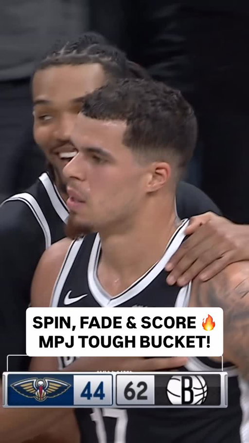 @mpj beats the buzzer with a tough bucket to end the first half with 22 points! 👀 NOP-BKN • NBA League Pass • <Link in bio>