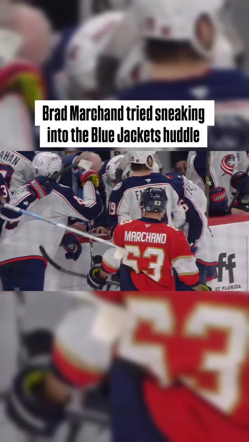 Brad Marchand tried sneaking into the Blue Jackets huddle to see what they were scheming up on the power play 🤣 

#nhl #hockey #bet365 #neverordinary #hockeylife