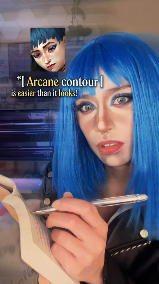 full face of arcane contour for asian warm toned skin 📝🧸 

arcane contour has to be one of the most flattering base makeup looks EVER. this look is super versatile but I took the cooler toned route since I have warm toned skin, and tried to get as close as possible to the Arcane aesthetic. of course, always feel free to alter this look as you see fit! 

i did this makeup look one other time before this so i’m very much still perfecting this look but i’m super proud of what i achieved 🐱 i’ll be posting the eyemakeup to complete this look very soon 🎨

—— products used:
sweet mint double ended liquid contour/highlight (aliexp)
monochrome matte highlight in color 01 (aliexp)
@maybelline grippy serum
@urbandecaycosmetics matte finishing powder
@lorealparis infalliable 3s makup setting spray 
@ysl make me blush in shade 44 
@dasique_official brown bear eyeshadow palette in 01 
@canmaketokyo creamy eyeliner 

#jinxcosplay #arcanecosplay #nosecontour #makeupcontouring #jinxarcane 

arcane makeup look, jinx cosplay, jinx, league of legends cosplay, arcane cosplay, arcane, @arcaneshow , videogame makup, cosplay makeup tutorial, cosplay look, videogame cosplay, arcane makeup tutorial, arcane tutorial, jinx makeup tutorial, jinx makeup, indepth makeup tutorial, toronto cosplayer, toronto coser, filipina makeup, filipina, warm toned skin, cream contour, cream highlight, arcane contour is easier than it looks, caracakez, caracakez makeup tutorial, caitlyn kiramman