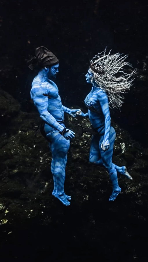 Avatar 3 - @avatar 

@tavicastro x @yanitayancheva 

#avatar #avatarfireandash #avatarthewayofwater #pandora

🎥@freedive_tulum @sunallure 
🎨@lelaperezbodypainter