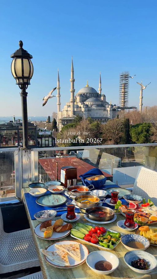 Send this to the person you want to explore Istanbul with in 2026. 🇹🇷✨
Rooftop sunsets, ferry rides between continents, midnight walks in Beyoğlu, and that golden haze that makes everything feel like a movie.
Some trips aren’t just plans - they’re manifestations.

If Istanbul is on your 2026 vision board, save this - the year of the dream trip starts now. 🤍