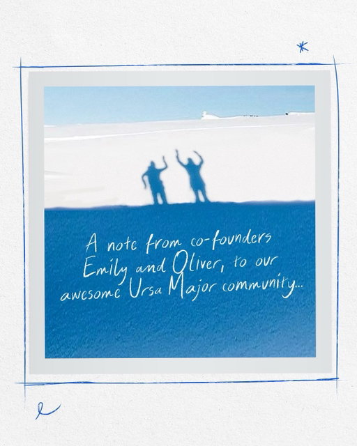 15 years of Ursa Major 💙 Swipe to read the full letter from Emily & Oliver.