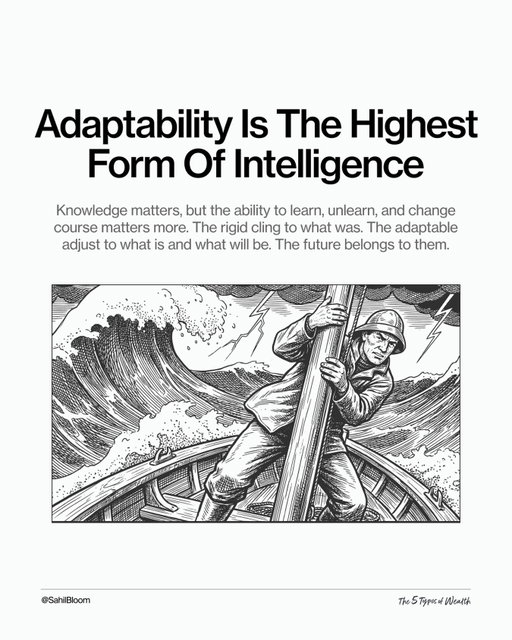 The most important trait in life: Adaptability.

#growth #mindset #progress
