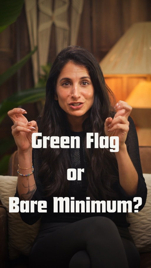 When did we start calling the bare minimum a green flag.
“They texted me back.” Cool. That’s standard.
“They remembered what I said.” Great. That’s basic presence.
None of that makes someone exceptional. It just means they’re functioning like an adult.
Raise the bar. Look at consistency, emotional safety, follow-through, values, and how you feel long term. That’s where the real green flags actually live.

If you’re tired of confusing effort with compatibility and you want a real framework for choosing people who can meet you, comment COURSE. The Healthy Dating Foundation Course will teach you how to stop repeating patterns and actually build the kind of love you say you want.
Or tune into The Sabrina Zohar Show on YouTube, Spotify, and Apple for deeper work.

#datingadvice #relationships #selfawareness #healingjourney #emotionalintelligence #relationshiptips #dating101 #bareminimum #breadcrumbs
