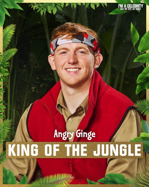 Angry Ginge is your King of the Jungle! 👑

Your votes mean that Ginge takes the 2025 crown - what a ride he’s had in Camp, we’re buzzin' for him 👏