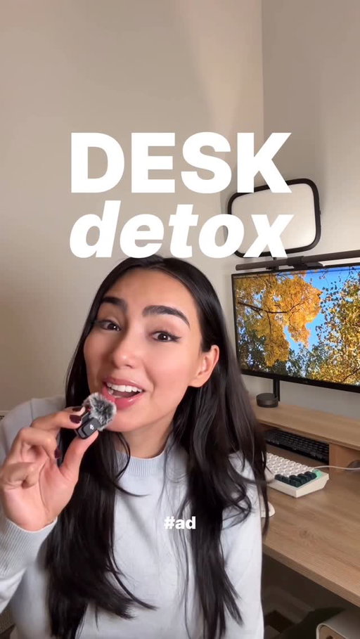 #ad A much needed desk detox day! I use Clorox Screen+ Sanitizing Wipes to help keep my setup clean and done in a breeze 🧼✨​ #setup