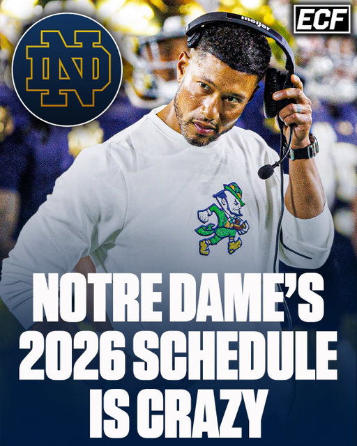 Notre Dame plays one of the TOUGHEST schedules in 2026 🔥🔥🔥

(I’m being sarcastic guys) 😭

What will their record be? ⬇️