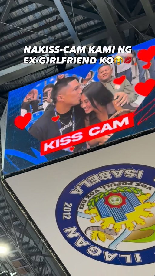my now fiance💍😘 @aceleres_ @eastasiasuperleague #easl #kisscam #basketball #couplegoals