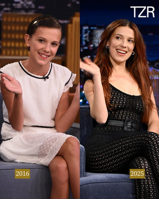 Last night, #MillieBobbyBrown co-hosted ‘The Tonight Show’ with #JimmyFallon. It was her 11th time on the show and marked nine years since she went on for the very first time.

📷: Getty