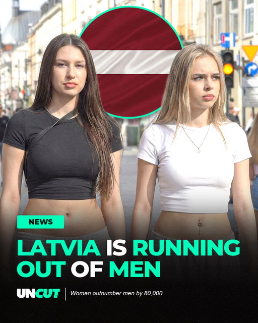 Latvia faces a major shortage of men 🚨⁠
⁠
Women now outnumber men by around 80,000 in key age groups as emigration and past conflicts shrink the male population 🇱🇻⁠
⁠
What do y'all think⁉️👀