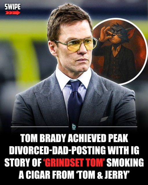 Former NFL quarterback Tom Brady was “divorced Dad posting” on Instagram over the weekend while he was up in Wisconsin to call the matchup between the Green Pay Backers and Chicago Bears on Sunday. 🏈

In a post on his Instagram story, Tom Brady shared a photo of the Tom character from the iconic animated series Tom & Jerry wearing a suit and smoking a cigar alongside the caption “I’m the CEO of my own love, F— your rules.” 😂

These images are part of a “grindset” subculture of the internet that romanticizes “the grind” to a comical degree. 

Brady clearly resonated with this image as he not only reposted it but added his own commentary, captioning the photo with “Well said!!!” 👍

After sharing the pic on IG, however, Brady was getting clowned on for how lame it is over on Twitter. 

In addition to posting the gangster version of Tom from Tom & Jerry, Brady also posted a selfie of himself showing off his watch with the caption “Football weather”. 🥶

Follow 👉 @brobible for all things #dude 😎

#nfl #tombrady #guys #dudes #men