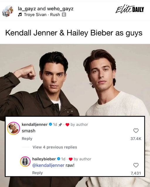 “raw!” TOOK ME OUT 😭

#rg: @la_gayz / @weho_gayz #KendallJenner #HaileyBieber
