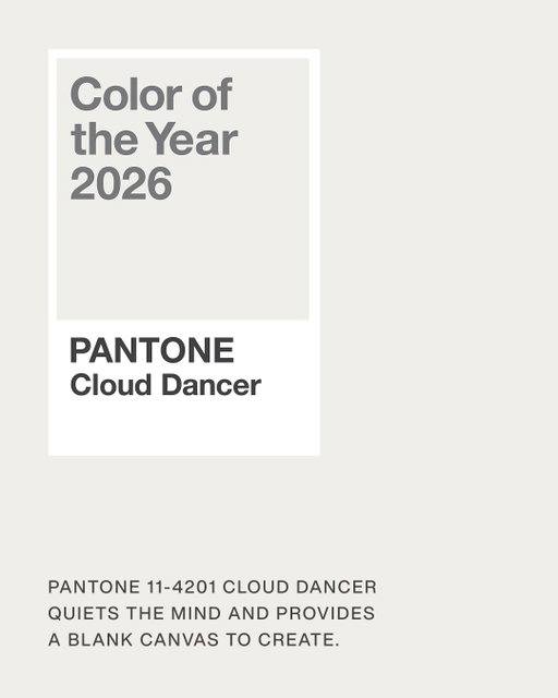 Pantone 11-4201 Cloud Dancer quiets the mind and provides a blank canvas to create.

Each year, we curate a series of palettes that showcase the full potential of the Color of the Year. Each one invites a new feeling, a new story. 
 
The Pantone Color Institute is a global, culturally diverse team of color experts who gather insights from around the world on how and why people choose color. Their work explores the moods color creates and the experiences it can shape.
 
Cloud Dancer was selected for its calming presence, its ability to inspire reflection, and its versatility across design disciplines. It offers an open foundation for creative exploration with color.
 
Explore how each palette reveals a different dimension of Cloud Dancer at the link in our bio.