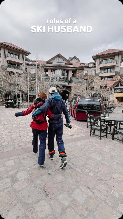 a ski day can be 1/2 the work if you bring your ski husband ⛷️

follow @jayxnina for more couples adventures !