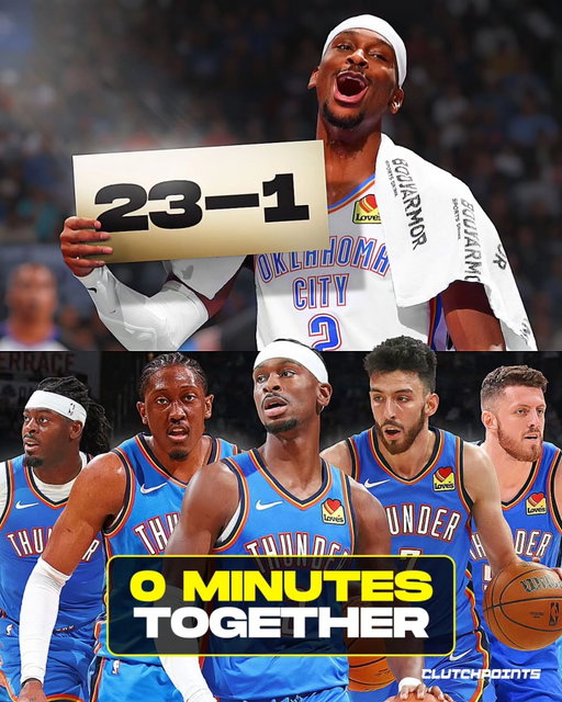This is insane. The OKC Thunder are absolutely DOMINATING the league, and their supposed starting five has played a grand total of...ZERO minutes together?!

Seriously, read that again.

ZERO. MINUTES.

We're witnessing something truly wild here.

⚡ The Thunder join the 1969-70 Knicks and the 2015-16 Warriors as the only teams in history to reach this mark. 

They are actively threatening the 73-9 wins record, the one everyone thought was untouchable.

⚡ OKC is crushing opponents by an average of +16.2 points per game.

This pace is on track to smash their own NBA record of +12.9 set last season and is a higher margin than even the '96 Bulls or '16 Warriors had at this point.

⚡ Shai is playing so efficiently, the Thunder are blowing out teams so badly that he ranks outside the top 240 in total minutes played in the fourth quarter. 

Yet, somehow, he still leads the entire league in clutch points scored. He's winning games before they even get close.

The injuries to key guys like Jalen Williams, Dort, and Hartenstein would have been a season killer for almost any other contender. 

For OKC, it's simply a testament to their ridiculous depth.

We haven't even seen the final form of the Thunder, and they are already making history.

(H/T /u/Interesting-List-641)

#nba #basketball #thunder