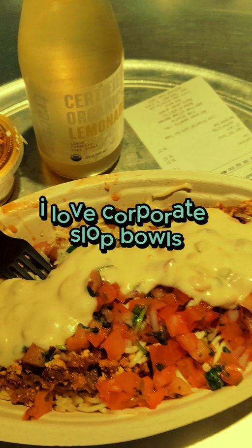 I LOVE CORPORATE SLOP BOWLS!!