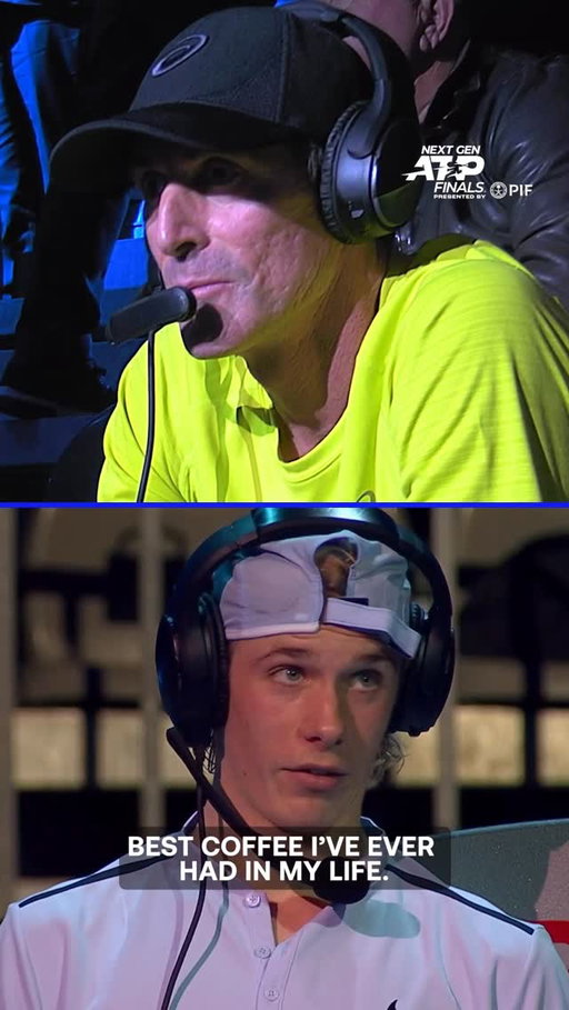 “Best coffee I’ve ever had!” 😂 These player/coach interactions at the #NextGenATPFinals were pure gold 👌

@nextgenfinals | @denis.shapovalov