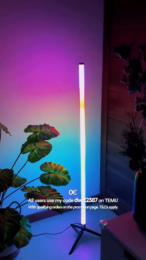 My new RGB floor lamp from @shoptemu finally fixed that dead corner in my living room. 

Looks so much better now.

You can change all the colors straight from the iOS app or with the remote that comes in the box.

All users can use code: dwd2387 on #temu app searchbar for 0€ Temu products, 🔗 in bio. (With qualifying orders on the promotion page. T&Cs apply.)

#temu #temureview #temufinds #temuhaul #temucode