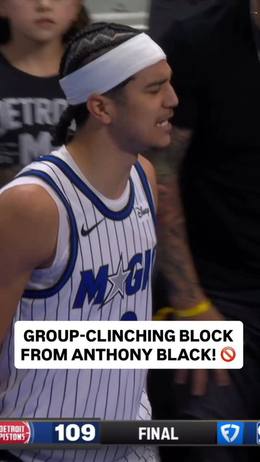 @anthonyblack came up CLUTCH with the game-winning block that clinched the @orlandomagic in Group Play and advance to the Knockout Rounds! 😤💪 Catch the Magic TONIGHT as they face the Heat in the @emirates NBA Cup Quarterfinals at 6:00pm/et on @nbaonprime