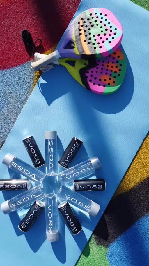 Serving VOSS and Padel on @_marco_santini_’s @padelrevcourts with @cheriann_santini and @amplifyholistichealing at the Art in Motion Art Basel Event in Miami! 🎨🎾💧