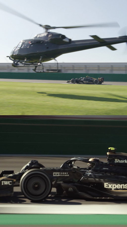 When drones can’t keep up, call in the helicopter.

#F1TheMovie is streaming on Apple TV this Friday.