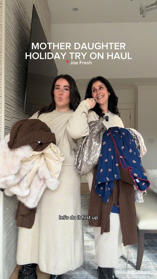 twin for life🤍. you truly can’t go wrong with any of these @joefresh holiday looks. available online or in-store now #ad