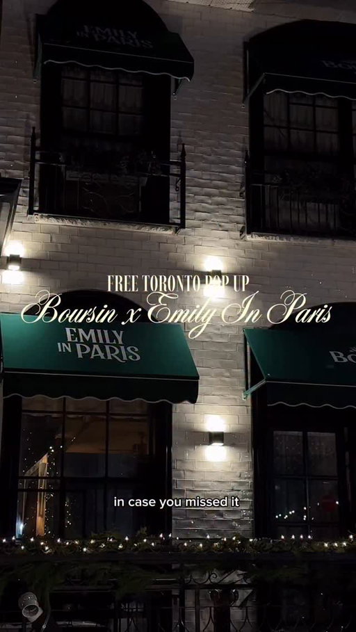 this emily in paris x boursin pop up in toronto was the cutest parisian escape 🇫🇷✨ my mom and i loved it so much we recreated the pop up at home : a boursin board, candles, and re-watching season 4 as we prep for season 5! make sure to grab @boursin_canada ‘s limited edition emily in paris packaging for your next watch night-in 🍷🧀

 #boursin #emilyinparis #torontopopup